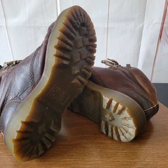 Vintage Y2k Dr. Martens 8287 Brown Leather Boots, Men’s 7, Air Wair, Y2K Chunky - Picture 6 of 12